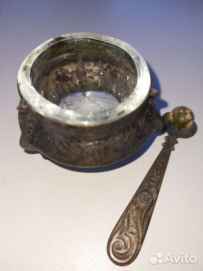 Мельхиоровая солонка СССР