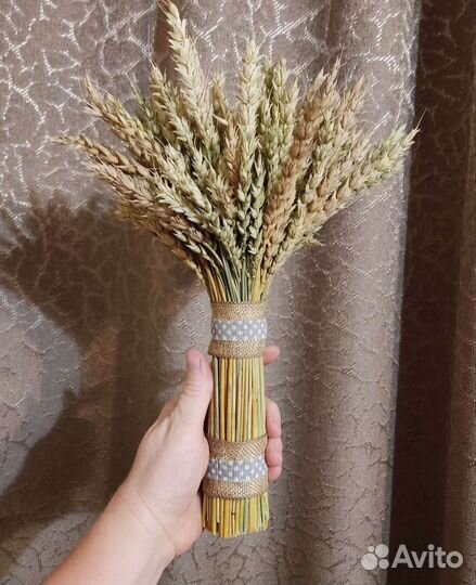 Букет из пшеницы, сухоцветы