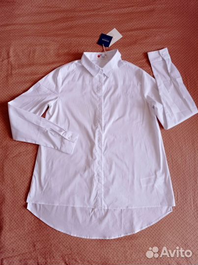 Рубашка для девочки 170 Button blue новая