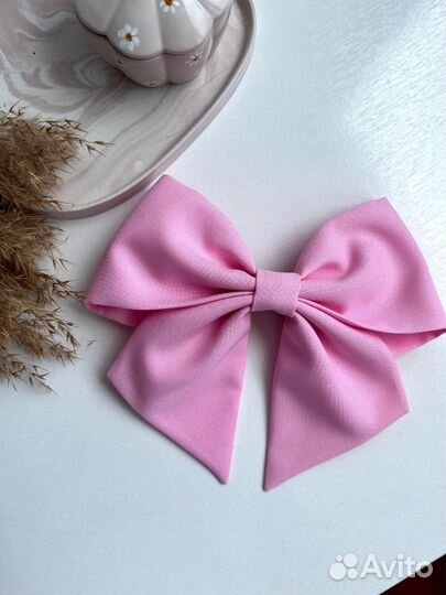 Банты на заколке для волос ручная работа