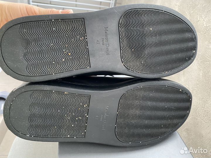 Мужские кожаные кеды