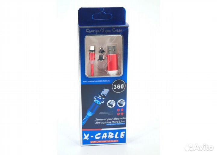 3в1 USB cable magnit iPhone/micro/Typ-C