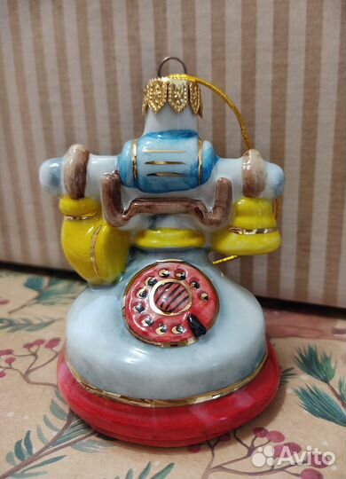 Ёлочная игрушка. Телефон ретро. лф