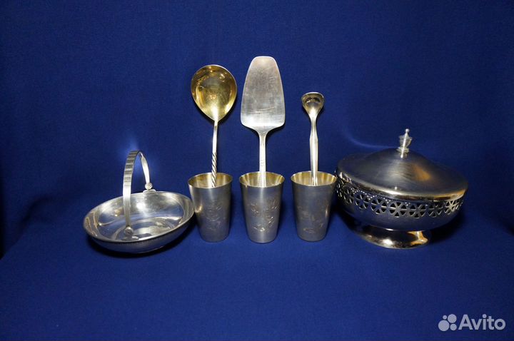 Стопки ложки (мельхиор, мнц) конфетницы