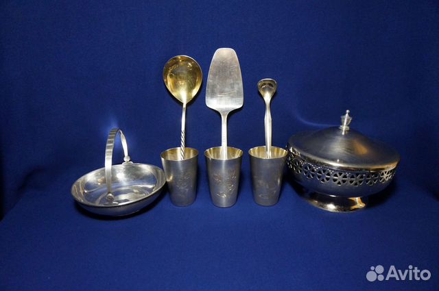 Стопки ложки (мельхиор, мнц) конфетницы