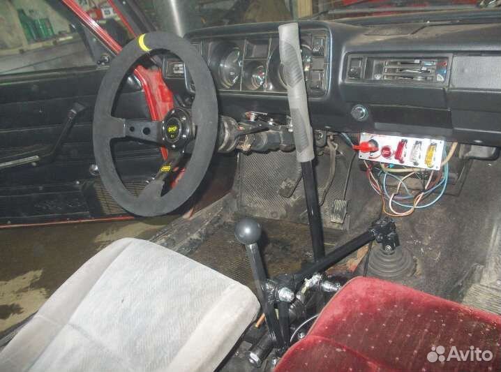 Руль OMP с выносом (замша)