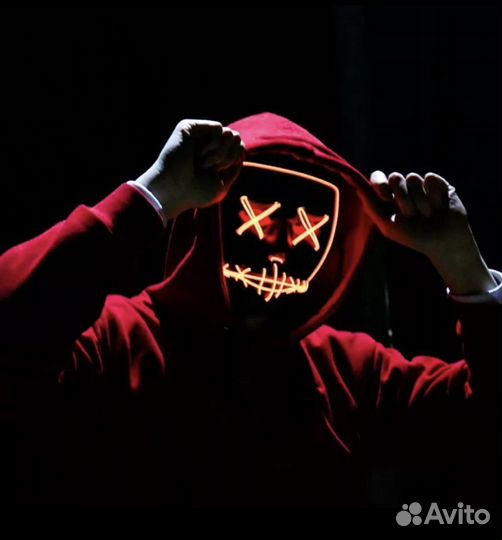 Светящаяся маска на хэллоуин