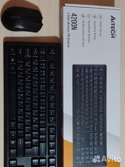 Беспроводная клавиатура и мышь a4tech