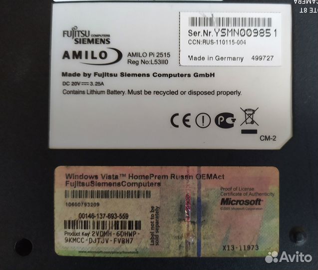 Ноутбук Fujitsu-Siemens Amilo Pi 2515