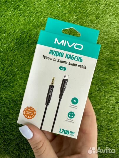 Аудио кабель tupe-C на 3.5mm AUX Mivo MX-A4, 1.2м