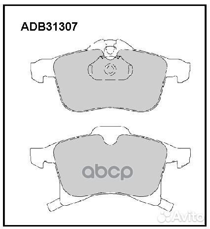 Колодки тормозные дисковые перед ADB31307 A
