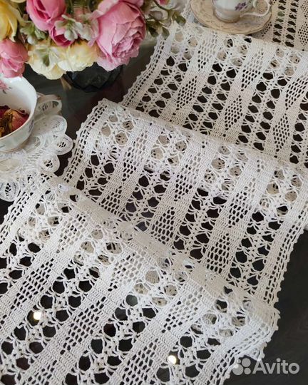 Дорожки вязаные ажурные Винтаж