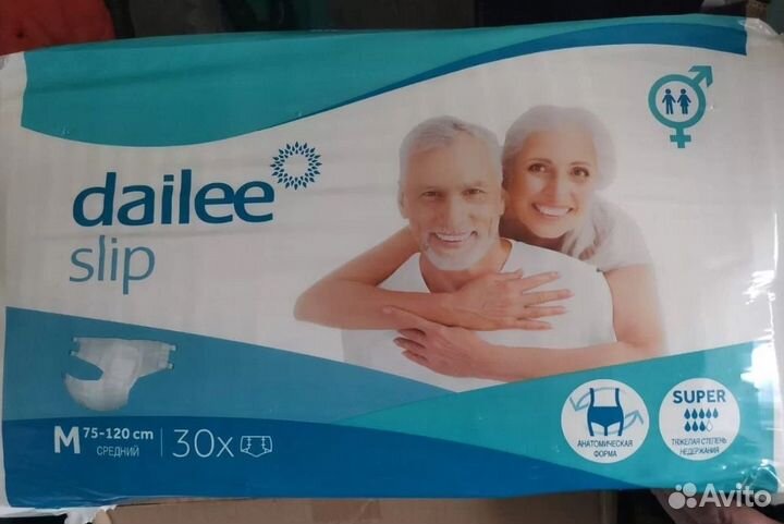 Памперсы для взрослых размер m по 30 штук