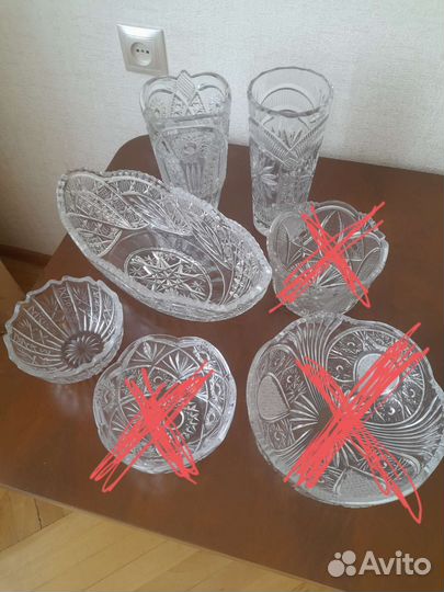 Салатницы, вазы хрусталь