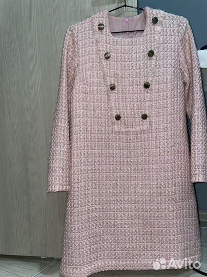 Платье твидовое