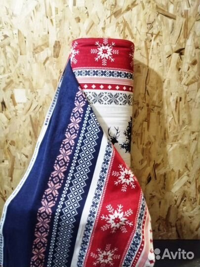 Ткань фланель новогодняя