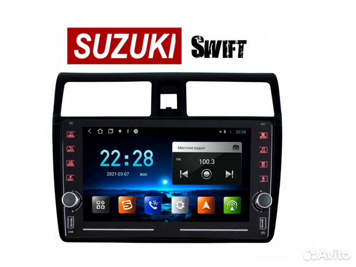 Магнитола Suzuki Swift LTE CarPlay 3/32гб