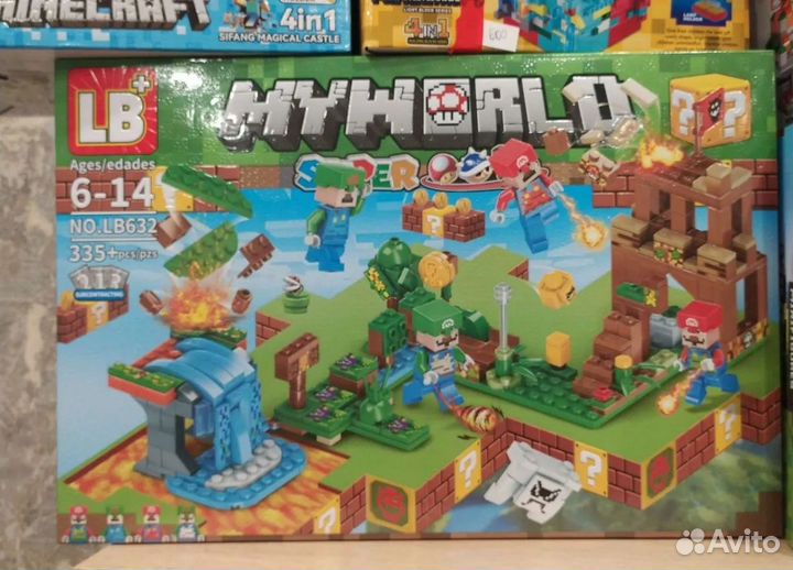 Lego для мальчиков майнкрафт, амонг ас, mario