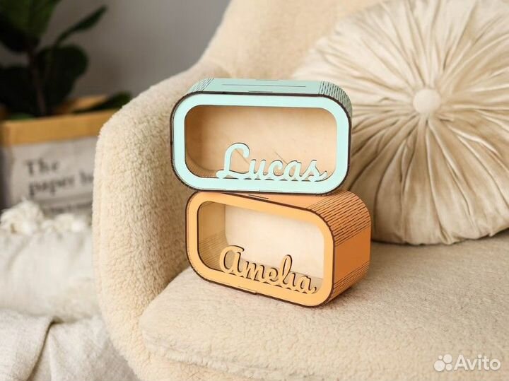 Копилка из дерева для чаевых свадебная казна