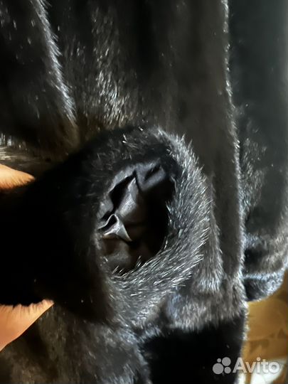 Шуба норковая с капюшоном