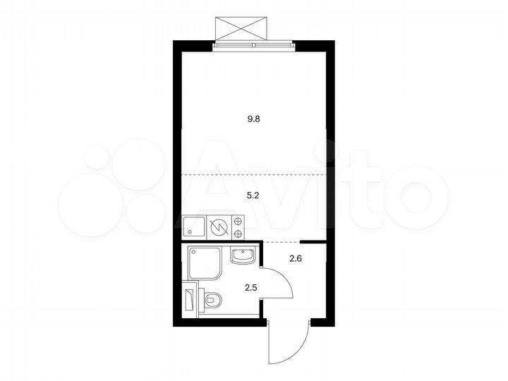 Квартира-студия, 20,1 м², 24/24 эт.