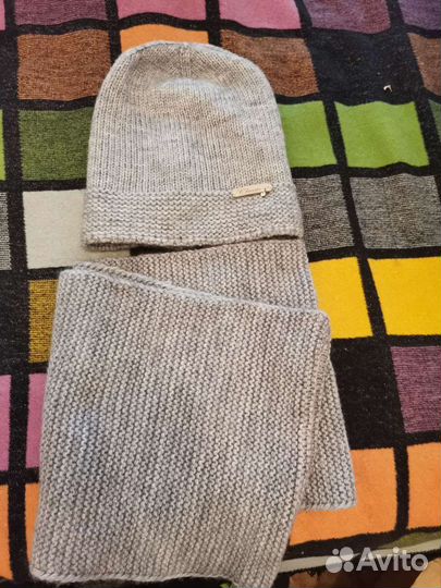 Комплект шапка, шарф