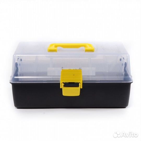 Ящик спиннингиста 2 полки чёрный