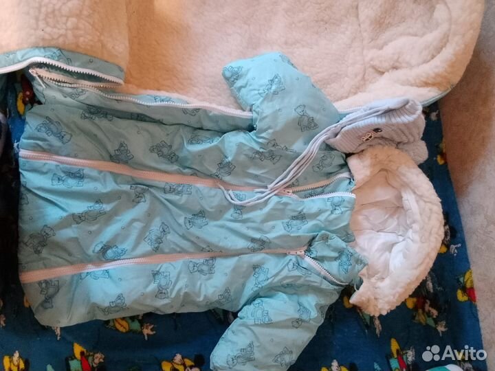 Конверт на выписку зимний для мальчика