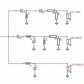 Схема фильтра S-90 на LAS динамиках