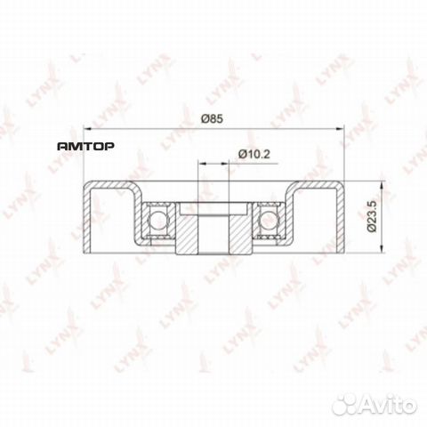 Lynxauto PB-7030 Ролик направляющий приводного рем