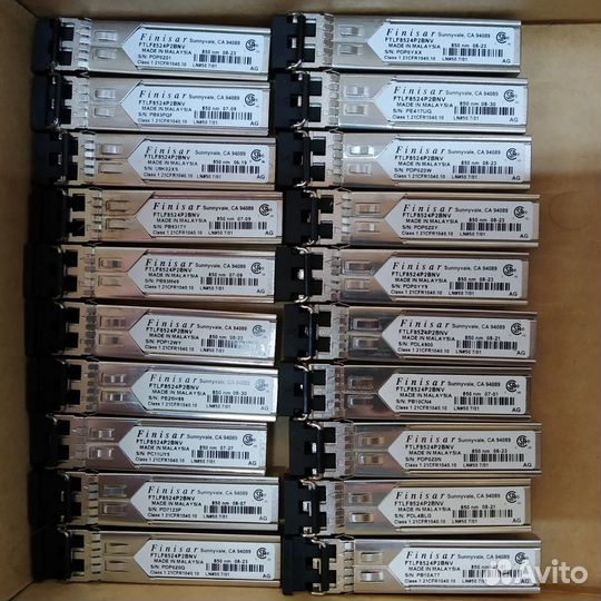 SFP Трансиверы jdsu, Finisar, Avago, Intel 4Gbs