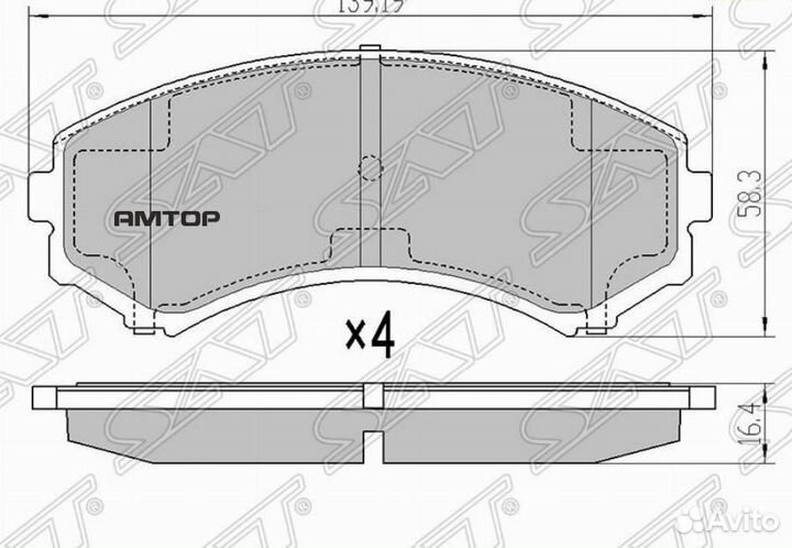 SAT ST-4605A471 Колодки тормозные перед mitsubishi