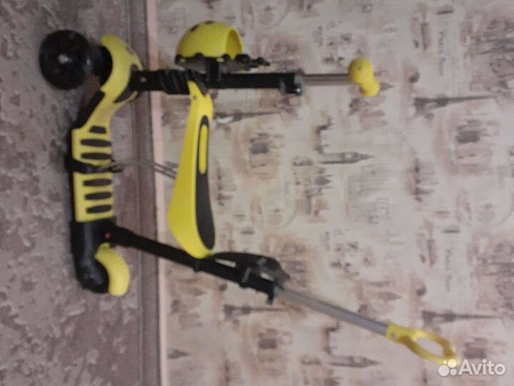 Самокат детский трехколесный с сиденьем