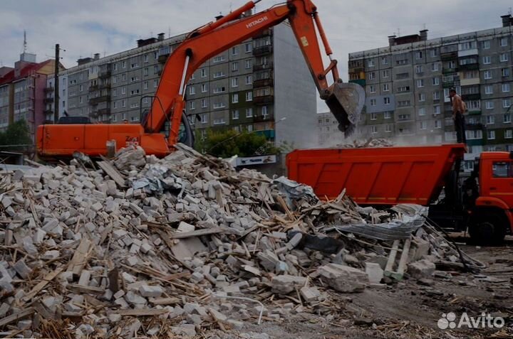 Вывоз строительного мусора самосвалом