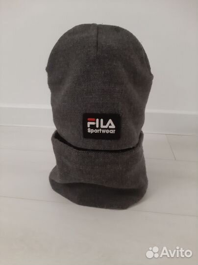 Комплект зимний шапка и снуд fila для мальчика