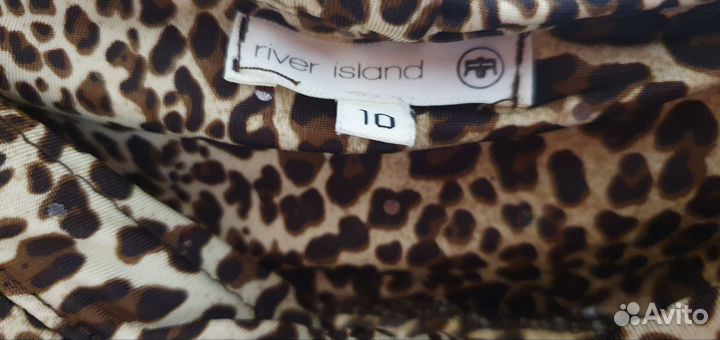 Платье леопардовое river island 44