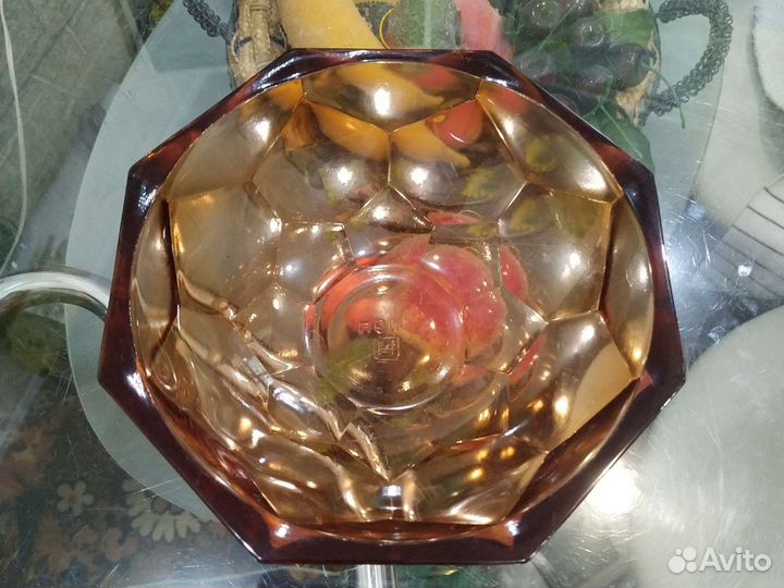 Салатники стопочки,и др.цветное стекло времён СССР