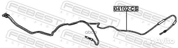 Трос привода замка открывания багажника 04102CS