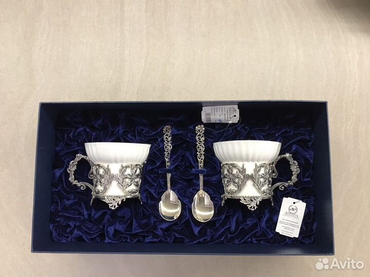 Подарочный набор серебро и фарфор