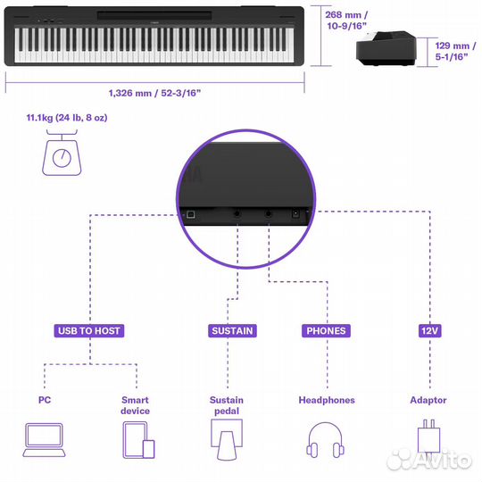 Пианино Yamaha P-143B от производителя