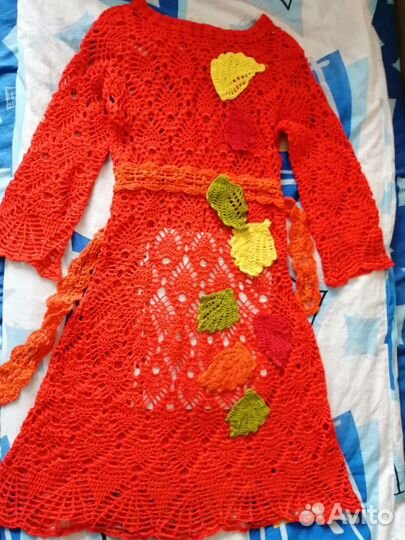 Платья для девочек вязаные