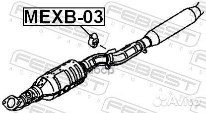 Подушка крепления глушителя mitsubishi lancer/L