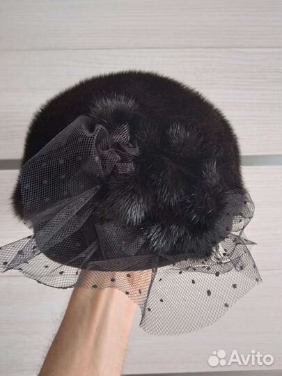 Берет норковый новый