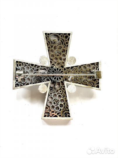 Брошь мальтийский крест 