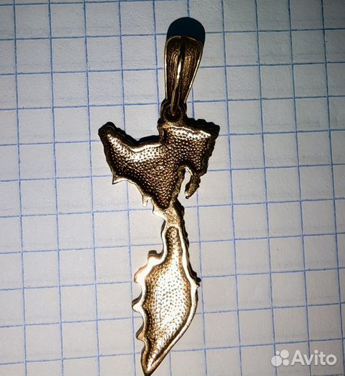 Кулон Камчатка позолоченное серебро