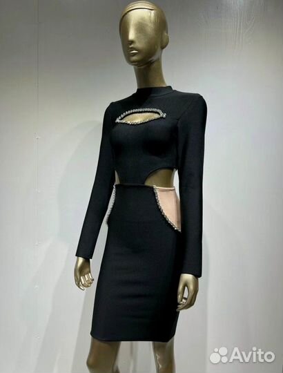 Бандажное вечернее платье