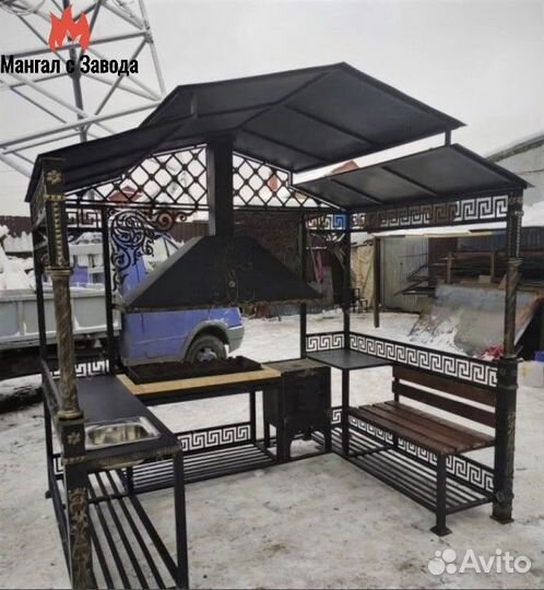 Мангал с крышей