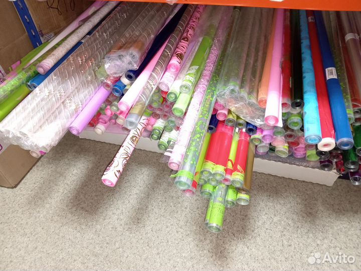 Пленка, бумага, сетка для цветов