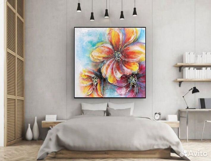 Интерьерная картина маслом детальная проработка