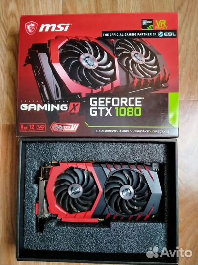 Видеокарта GTX 1080 MSI gaming X 8GB